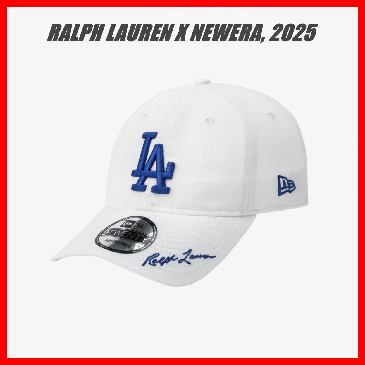 New Era] Ralph Lauren MLB LA Dodgers Unstructured Cap White (New