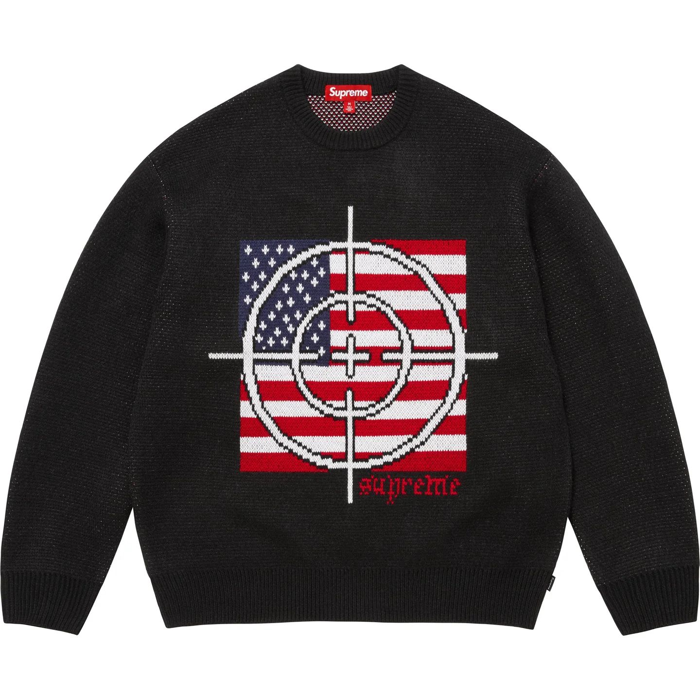 Supreme】Target Sweater Black 星条旗ジャカードニット 25FW (Supreme