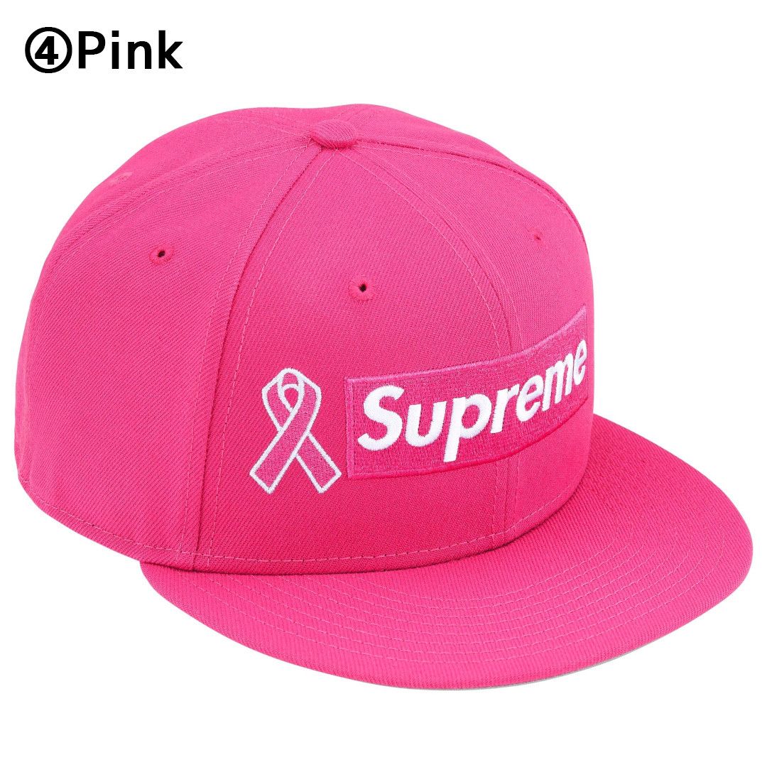 Supreme☆ピンクリボン運動 ボックスロゴ ニューエラ キャップ