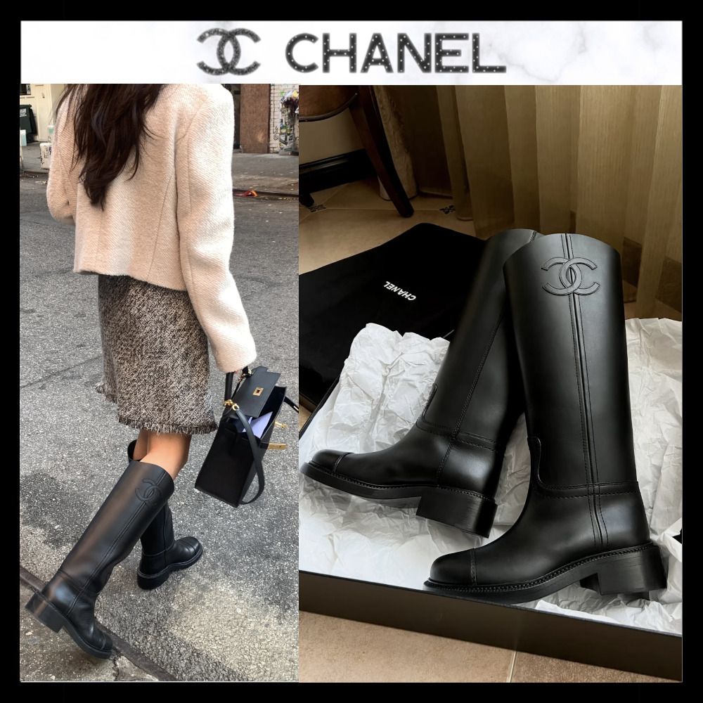 シックに決まる】CHANEL ロングブーツ (CHANEL/ロングブーツ) G45433