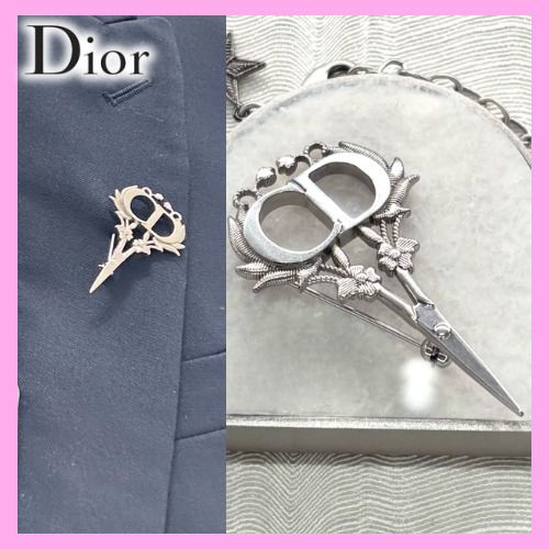 お洒落なデザイン♪個性溢れる☆【Dior】CD Icon ブローチ (Dior