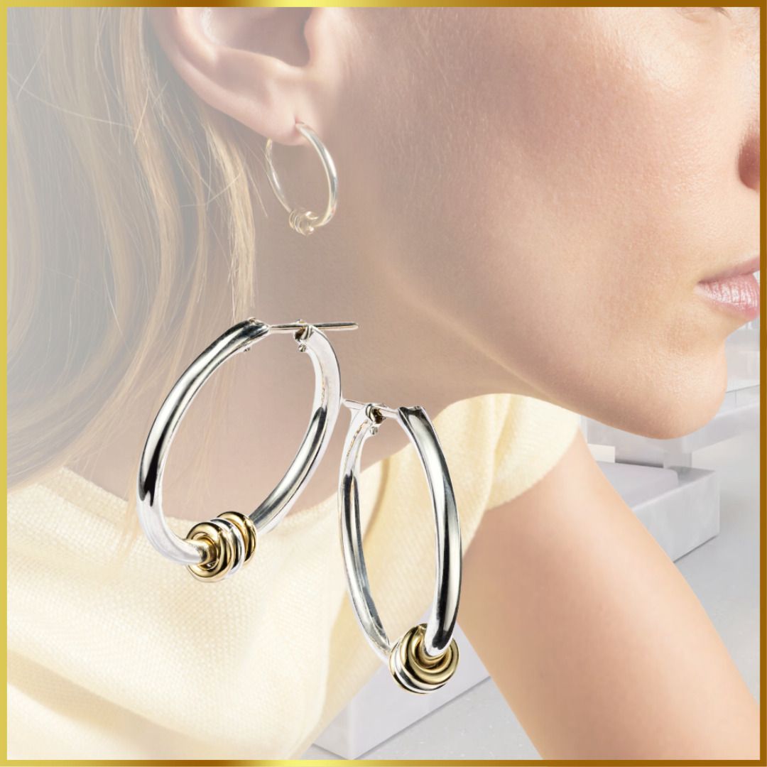 spinelli kilcollin スターリングシルバー×18kt gold ピアス (spinelli