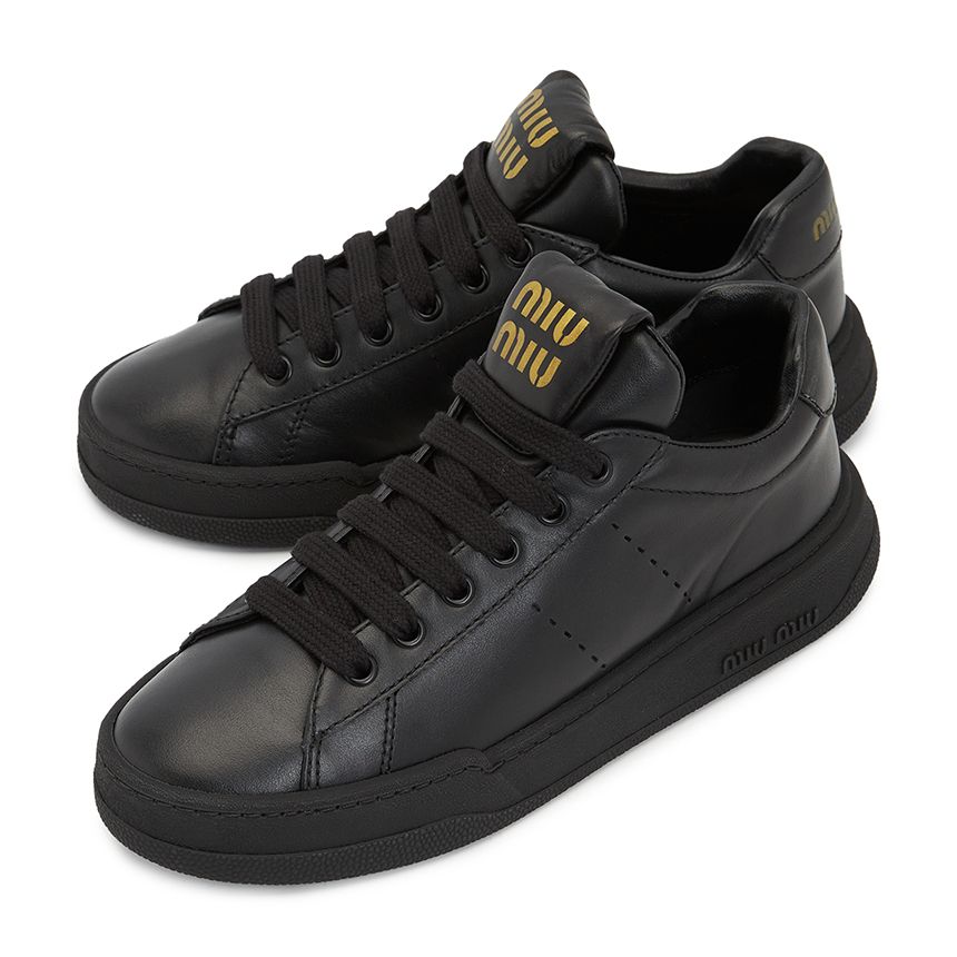 MIU MIU レディース ロートップスニーカー 5E916D LW4 F000 (MiuMiu