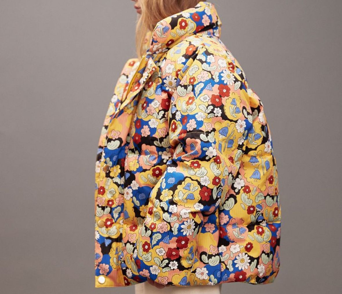 MINI RODINI 花柄タートルネック 92/98 MINI RODINI 花柄