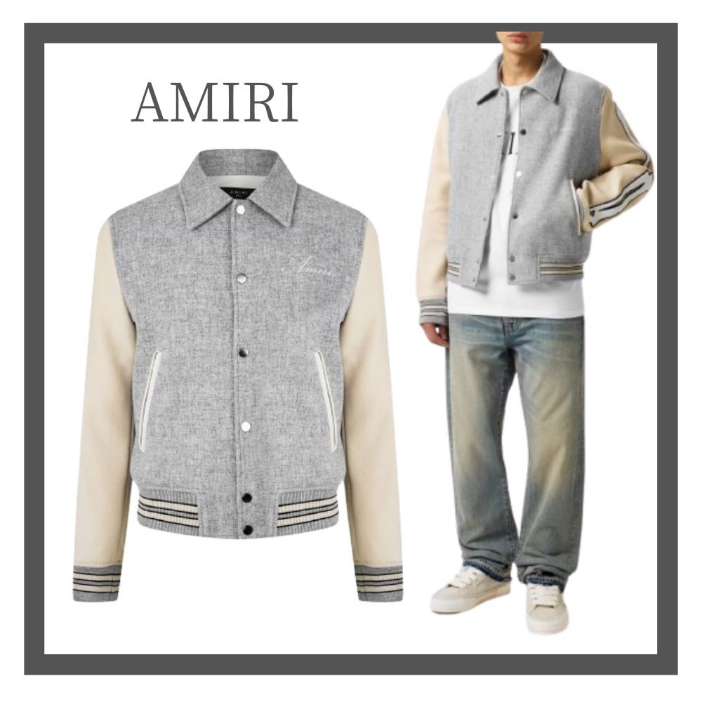 ぱるるん Amiri 骨 ボーンバーシティウールブルゾン 50 AMIRI