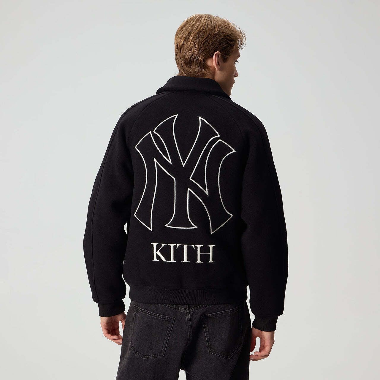 KITH x Yankees】上質メルトンウール ラグラン スタジャン (KITH NYC