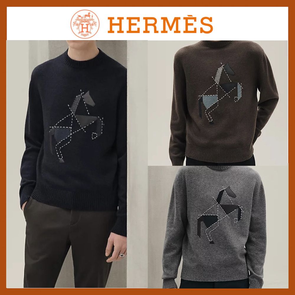 馬柄セーター】HERMES セーター Cheval Tangram (HERMES/ニット