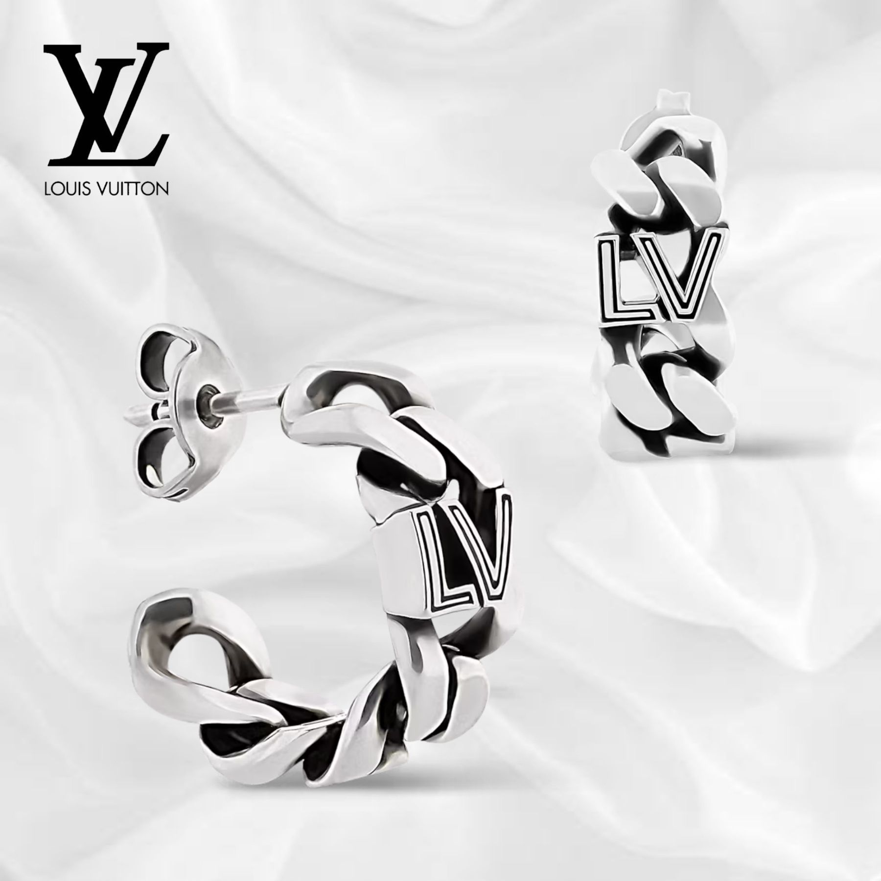 ルイヴィトン】チェーンピアス・LV クラブ (片耳用) (Louis Vuitton