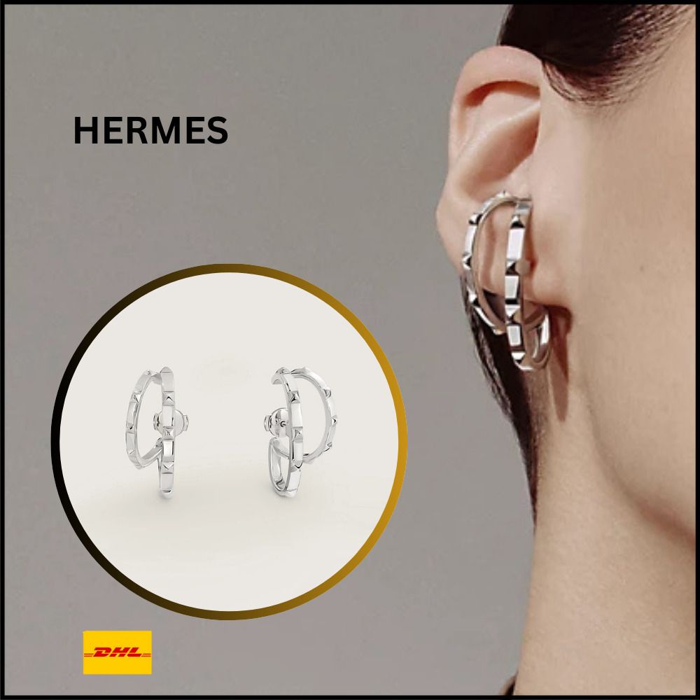 HERMES】エルメス Clou d'H シルバー ピアス 925 (HERMES/ピアス