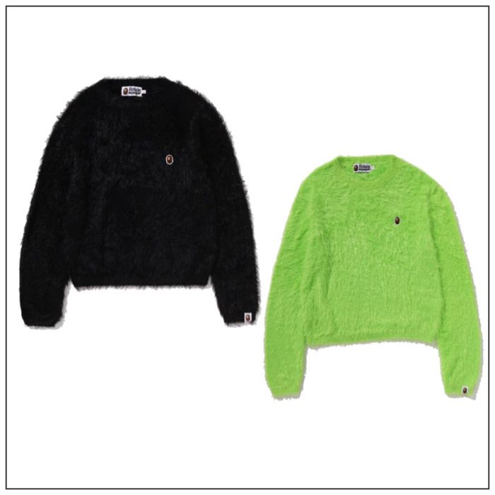 A BATHING APE】ONE POINT SHAGGY SWEATER/セーター (A BATHING APE