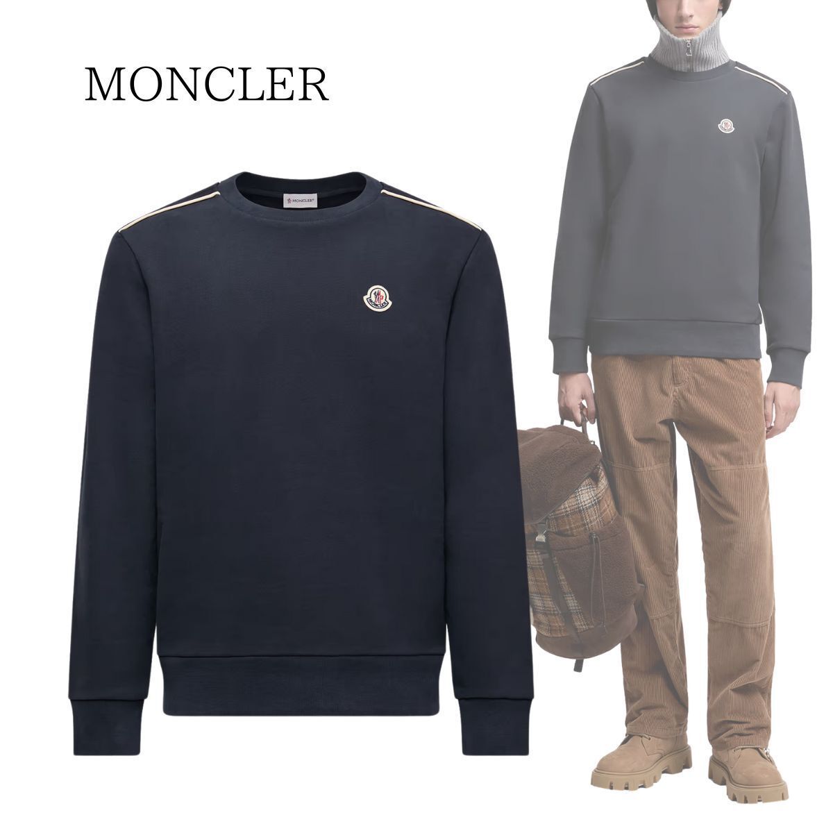 MONCLER モンクレール モンダックロゴコットンスウェットシャツ