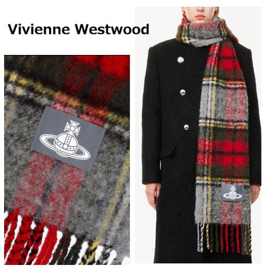 Vivienne☆アルパカ タータンチェック マフラー (Vivienne Westwood