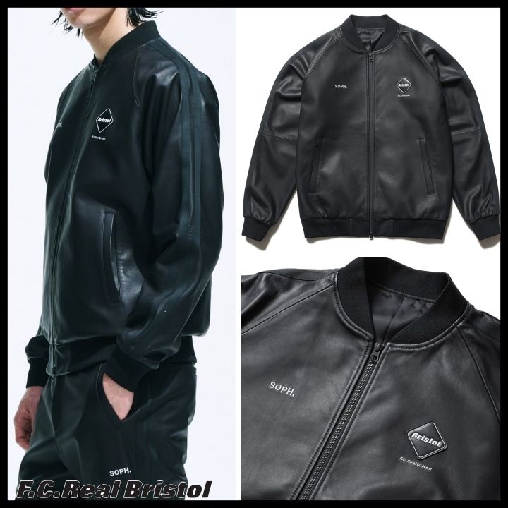 ◇F.C.Real Bristol◇LEATHER TRACK JACKET レザージャケット (F.C.