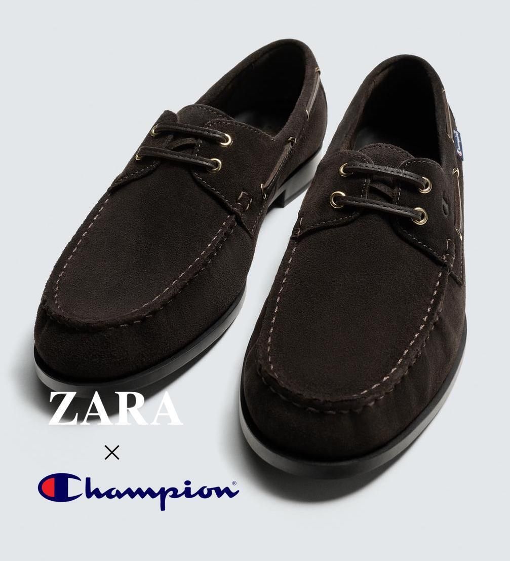 ☆ドイツ発*CHAMPION X ZARA*本革デッキシューズ☆ (ZARA/ドレス