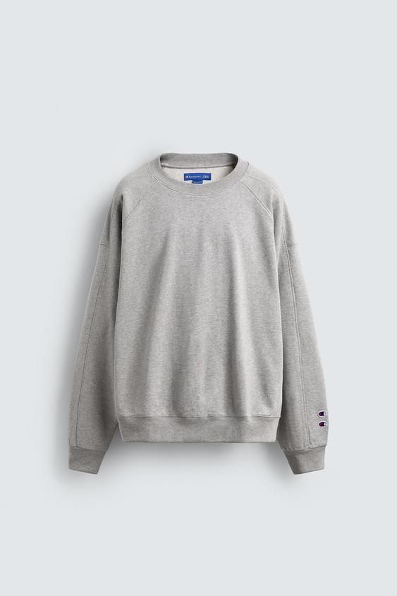 ZARA】CHAMPION X ZARA パッチ クルーネック スウェットシャツ (ZARA