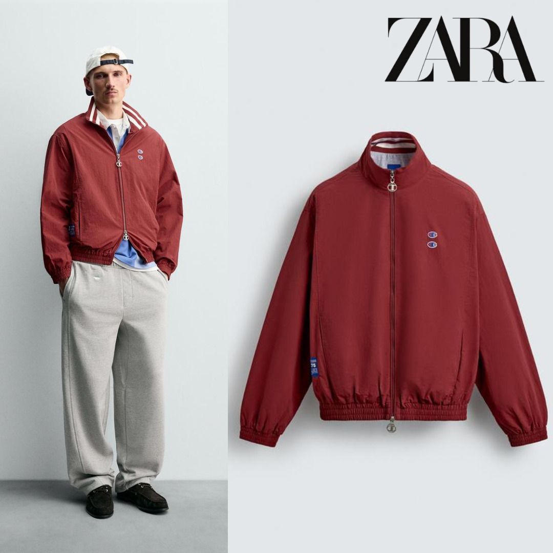 ZARA］CHAMPION X ZARA パッチ テクニカル ジャケット (ZARA/デニム