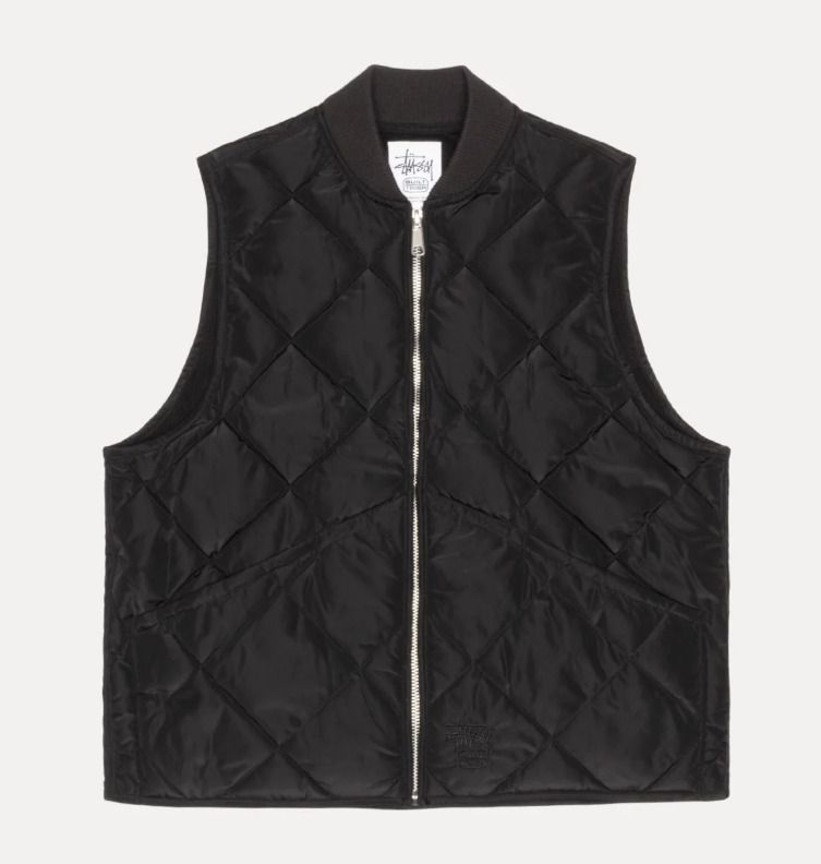 大人気【STUSSY】THERMAL LINED QUILTED VEST ☆ ベスト (STUSSY