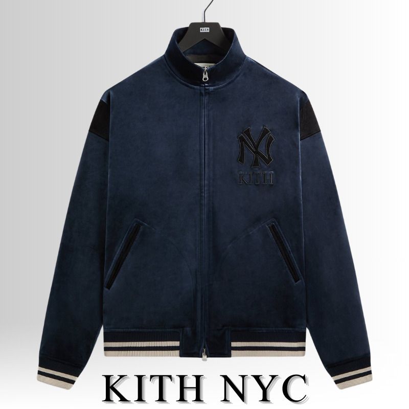KITH × NY YANKEES ヤンキース トラックジャケット Luxe Velour (KITH