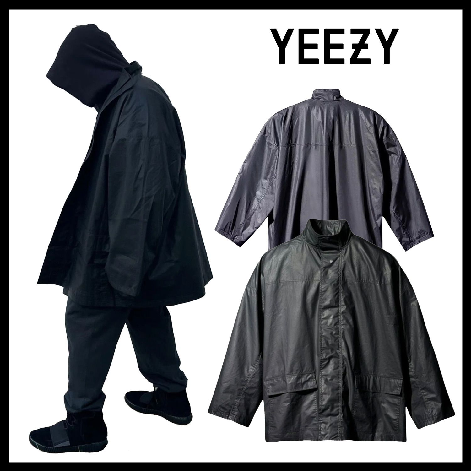 Yeezy Gap】Coated Cotton Light Parka Black☆韓国人気☆ (YEEZY