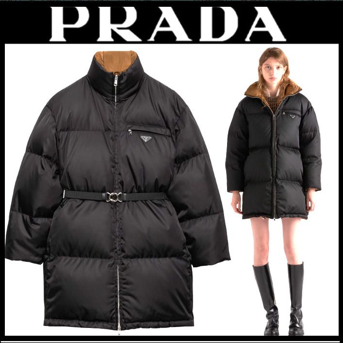 入手難！【PRADA】プラダRe-Nylon ベルト付ダウンジャケット (PRADA