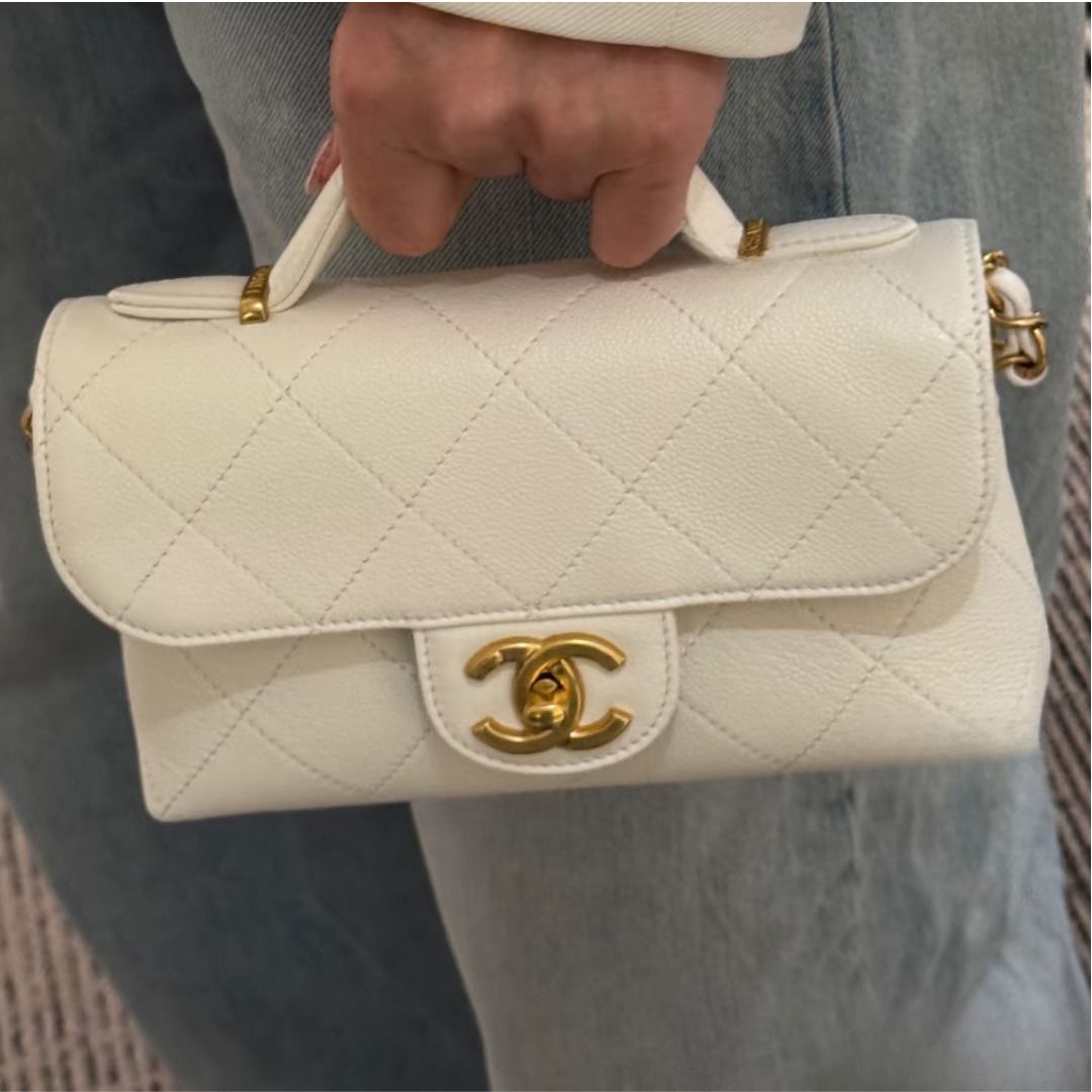 洗練ミニサイズ】CHANEL トップハンドル ショルダーバッグ (CHANEL