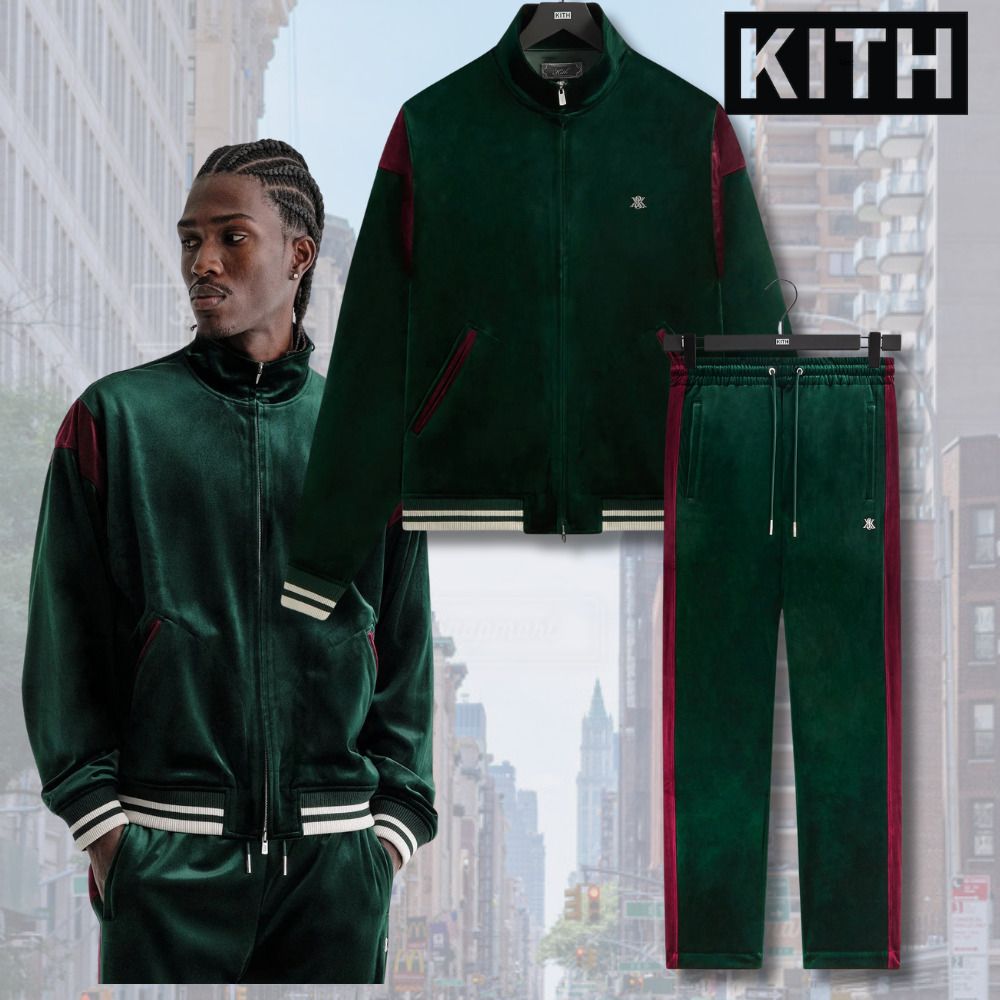 KITH ベロア ルイトラックジャケットStadiumメンズ セットアップ (KITH