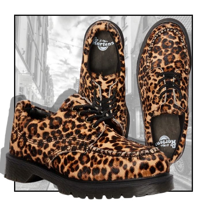 ドクターマーチン ☆ LOWELL レオパード柄 モックトゥ シューズ (Dr