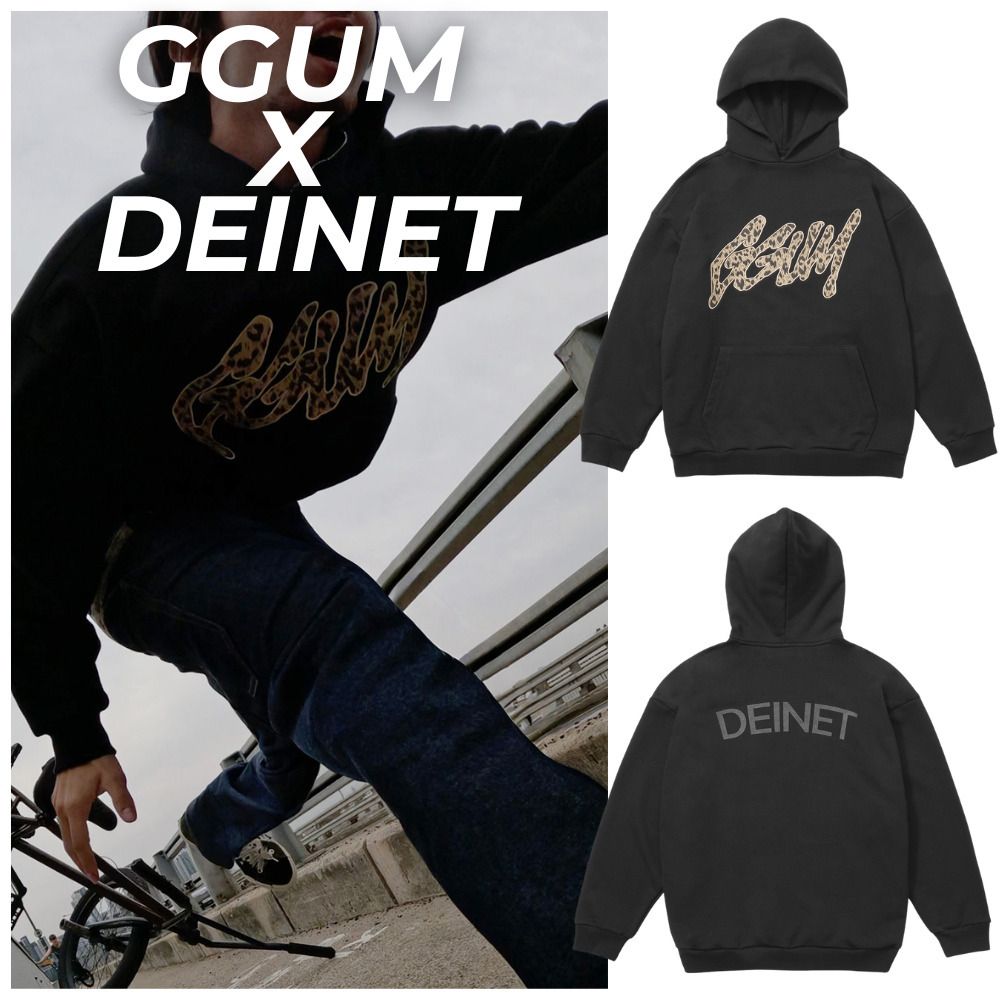 GGUM X DEINET】HOODIE IN BLACK☆TXT ヨンジュン コラボ (DEINET