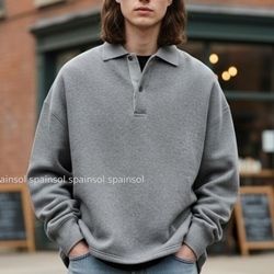 LOEWE】ポロ スウェットシャツ☆コットン＆カシミヤ (LOEWE/ポロシャツ