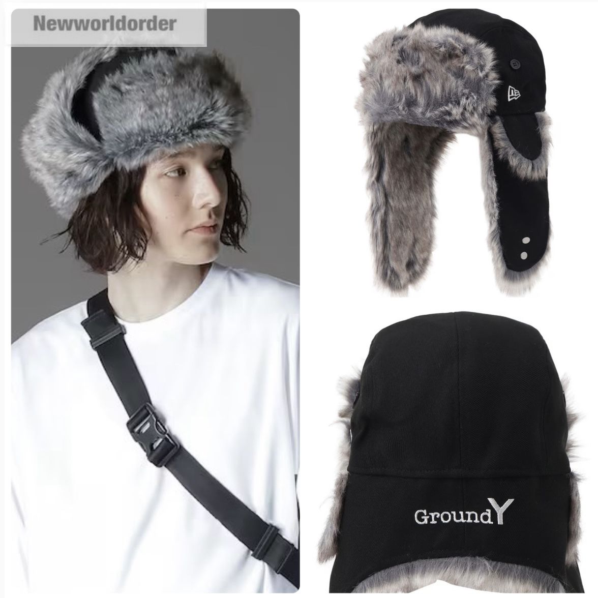 ホットアイテム】Ground Y x NEW ERA Wネームフライトキャップ (Yohji