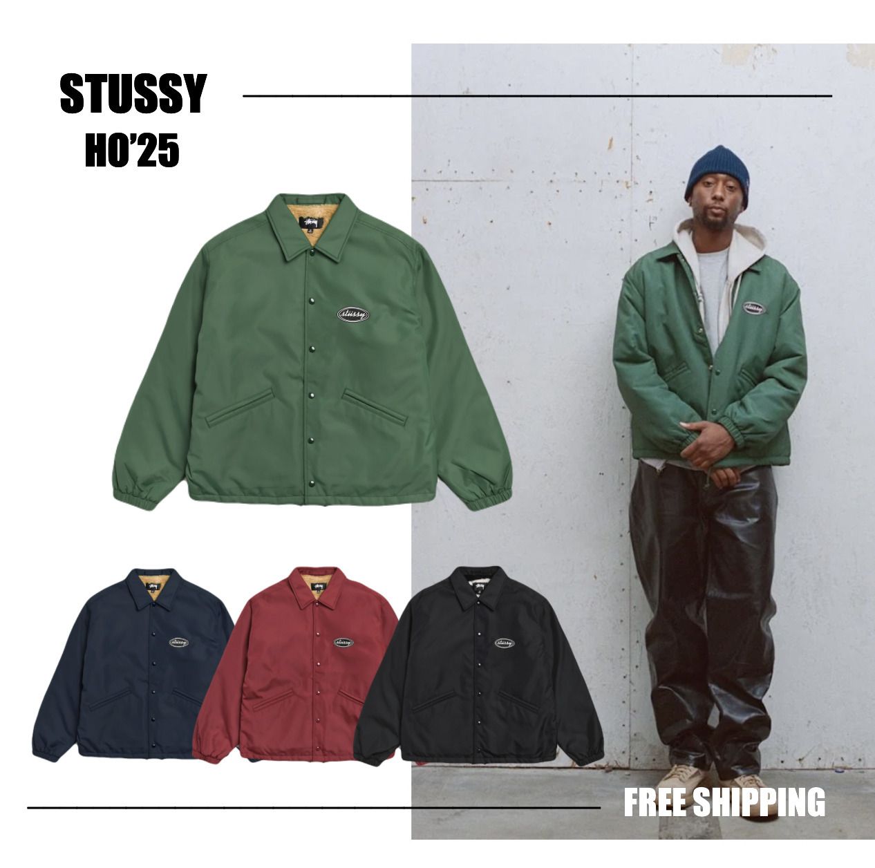 STUSSY HO'25】ステューシー Coaches Jacket コーチジャケット (STUSSY