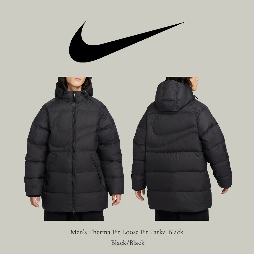 Nike】 Men's Therma Fit Loose Fit Parka Black ☆正規品 (Nike