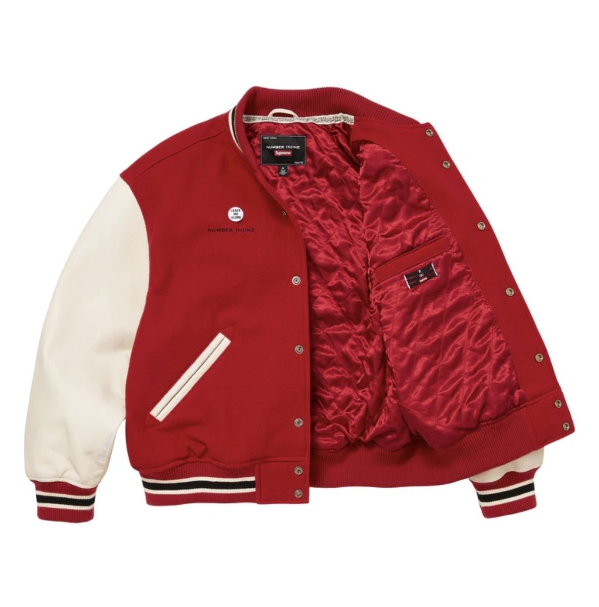 Supreme × Disney Mickey Mouse Varsity Jacket Red / White (Supreme