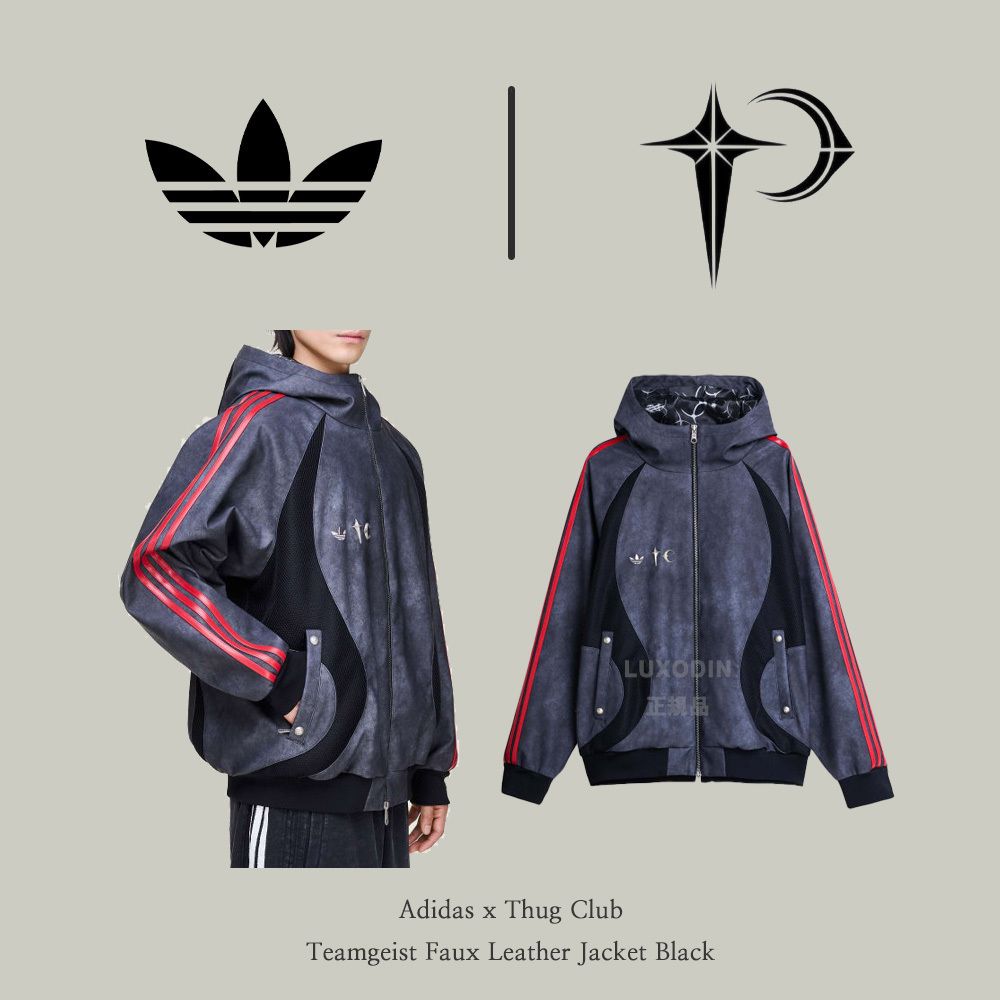 Adidas x Thug Club】Teamgeist Faux Leather Jacket☆正規品 (Thug