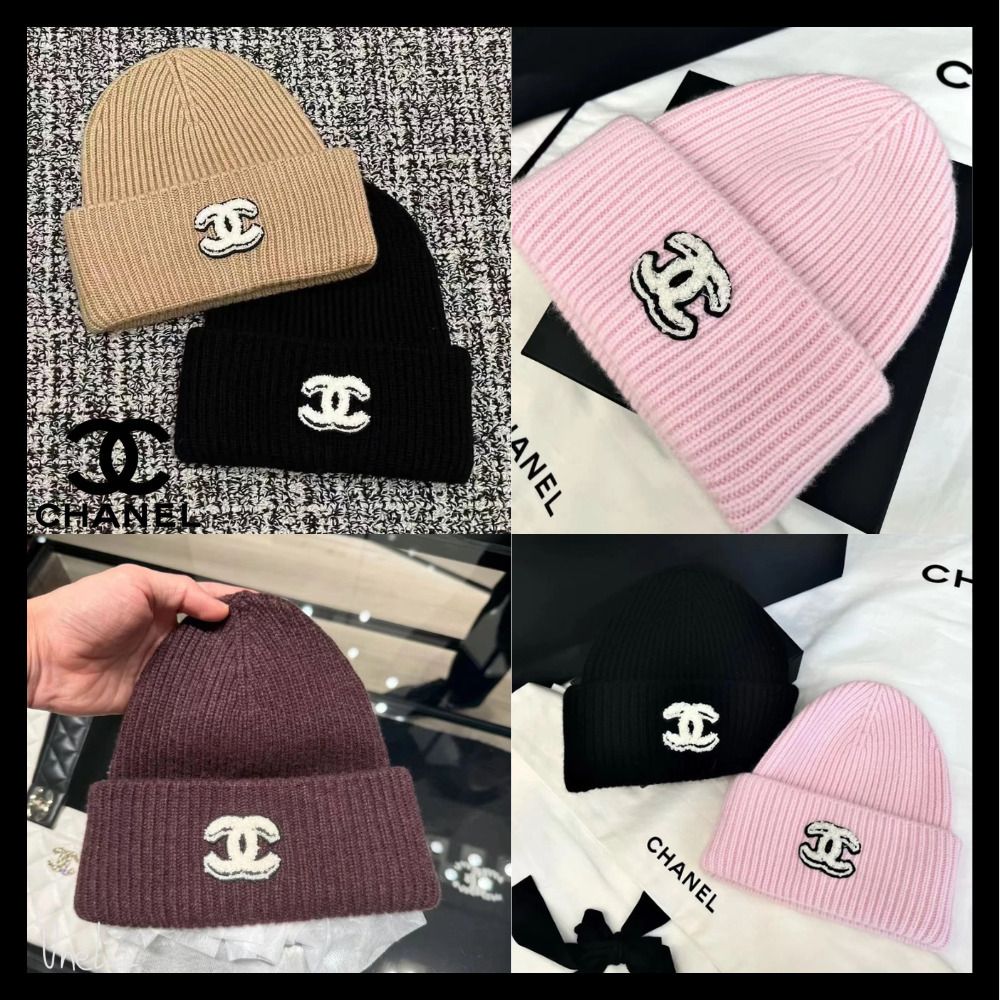 CHANEL】 CCマーク ニット帽 (CHANEL/ニットキャップ・ビーニー