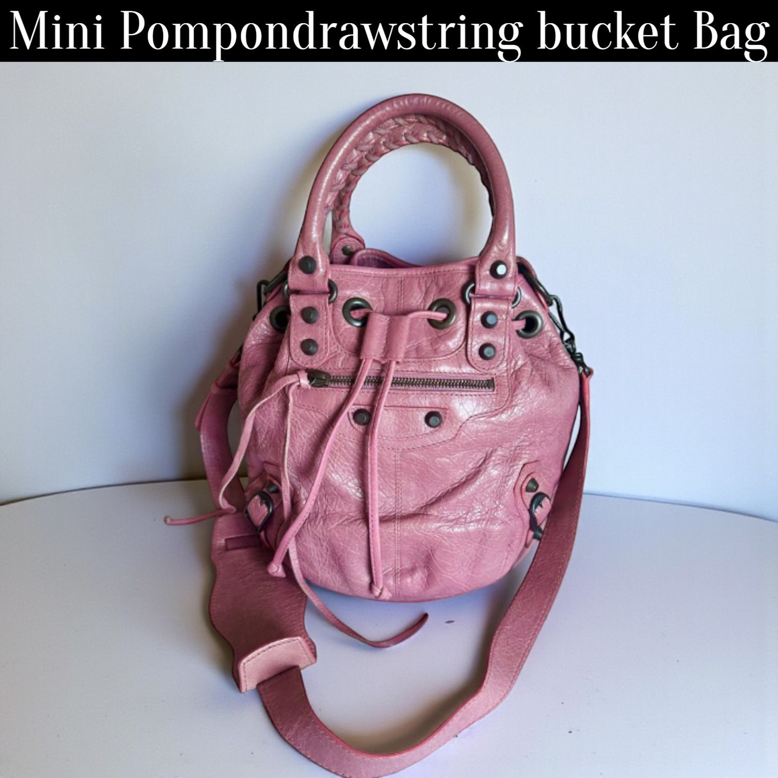 Balenciagaバレンシアガ☆バケットバッグ☆ピンク【ランク：S