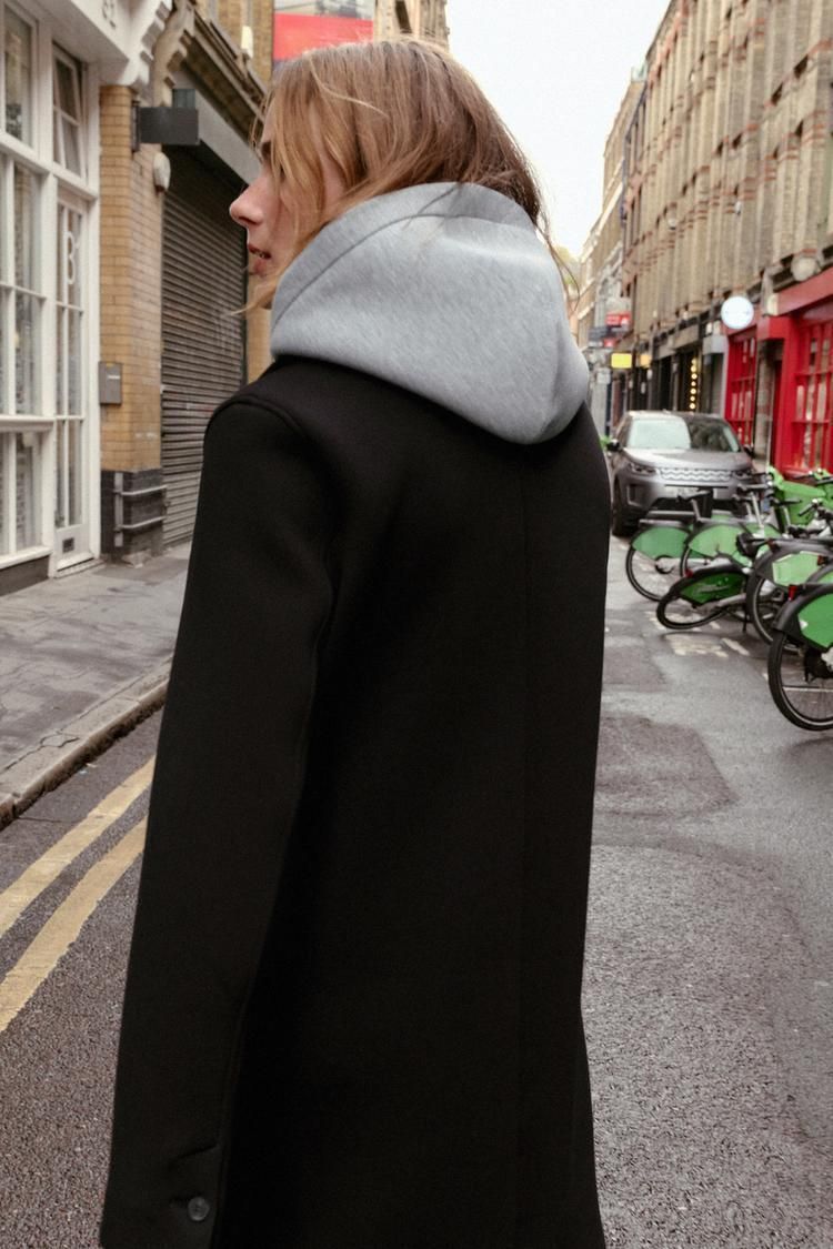 ZARA】コンビフードコート (ZARA/コート) 124316845【BUYMA】