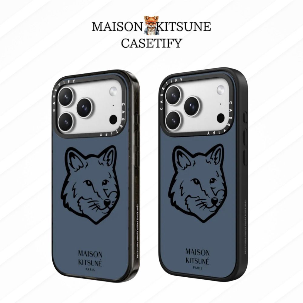 Maison Kitsune Classic Fox Logo Case - Seine Blue (MAISON KITSUNE