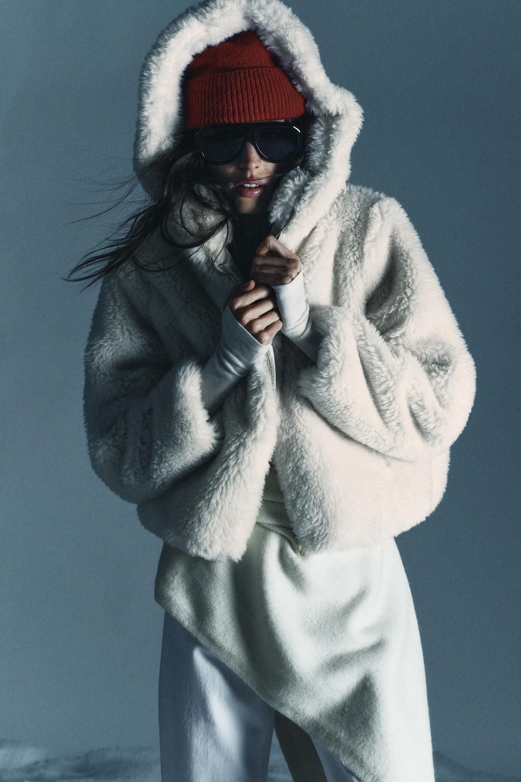 ZARA ボア生地保温フード付きアノラック (ZARA/ジャケット) 8073/332