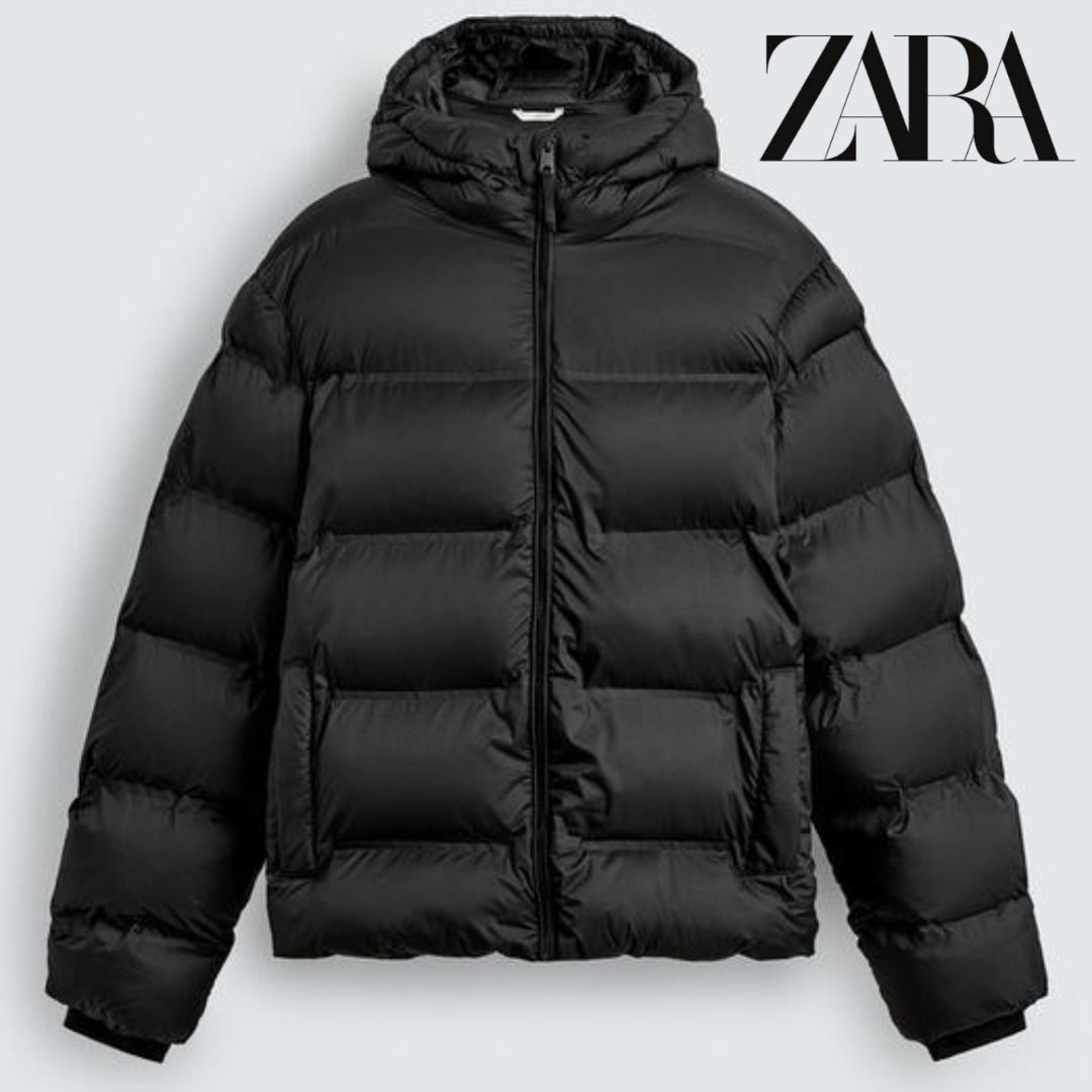 ZARA］撥水加工 フード付きパフジャケット (ZARA/ダウンジャケット