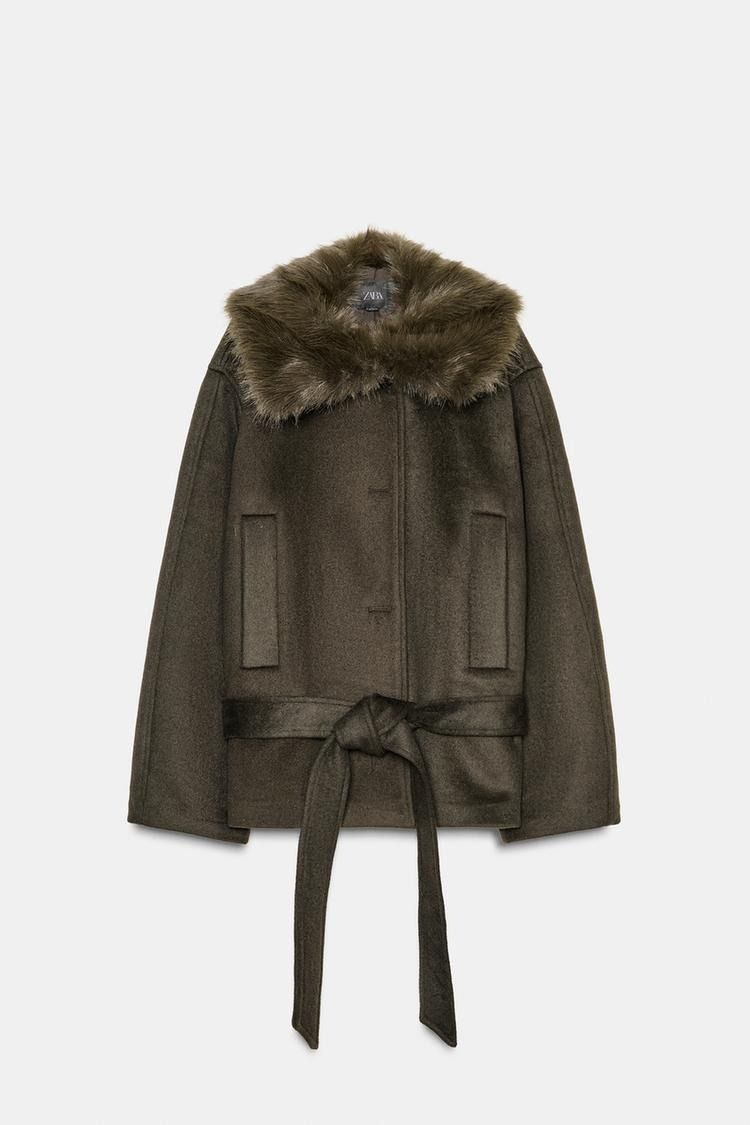 ZARA】ウール混紡フェイクファー襟コート | 1255/839/507 (ZARA/コート