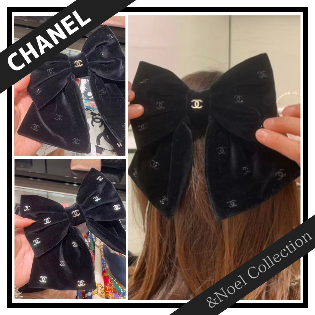 美しいベルベット×ストラス♢】CHANEL *リボンバレッタ (CHANEL/ヘア