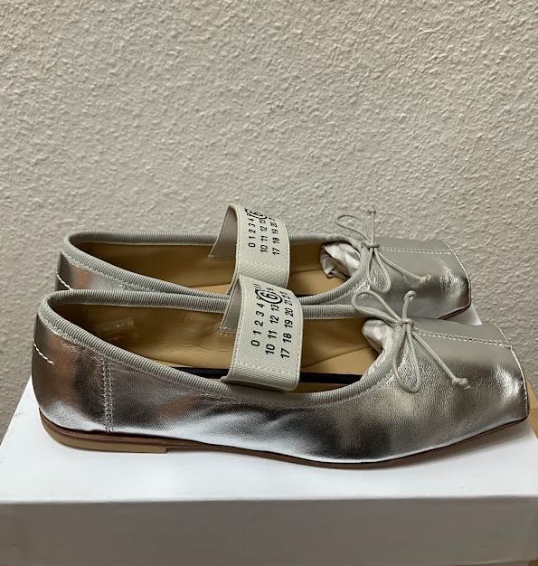 Maison Margiela フラットシューズ 37 シルバー Maison Margiela