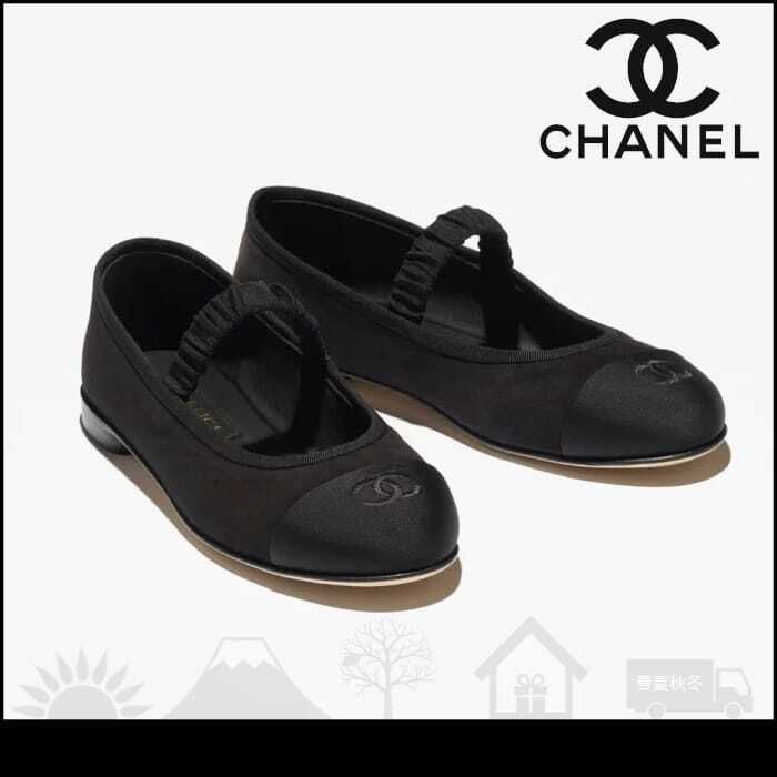 シャネル】CHANEL メリージェーン キッドスキン&グログラン (CHANEL