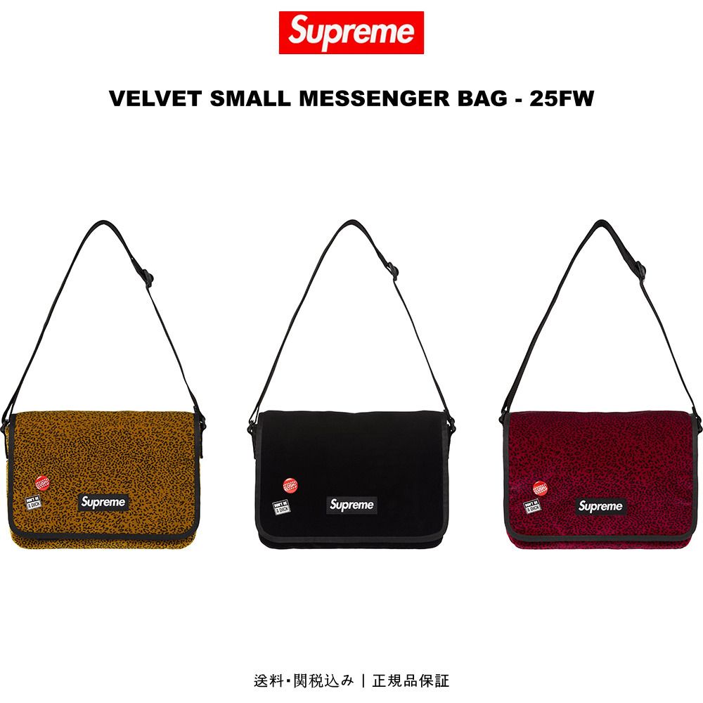 Supreme】Velvet Small Messenger Bag 3 Colors - 25FW (Supreme