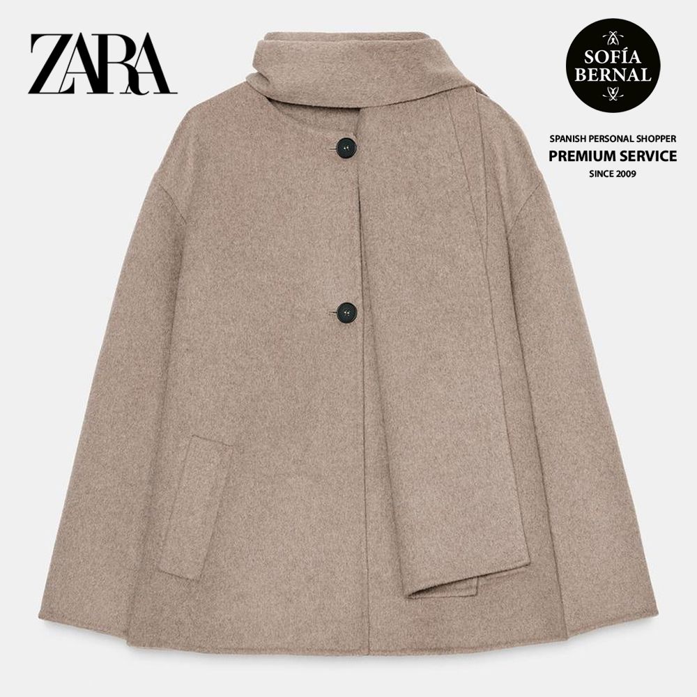 ZARA ウール ショートスカーフコート (ZARA/ジャケット) 6318/275/706