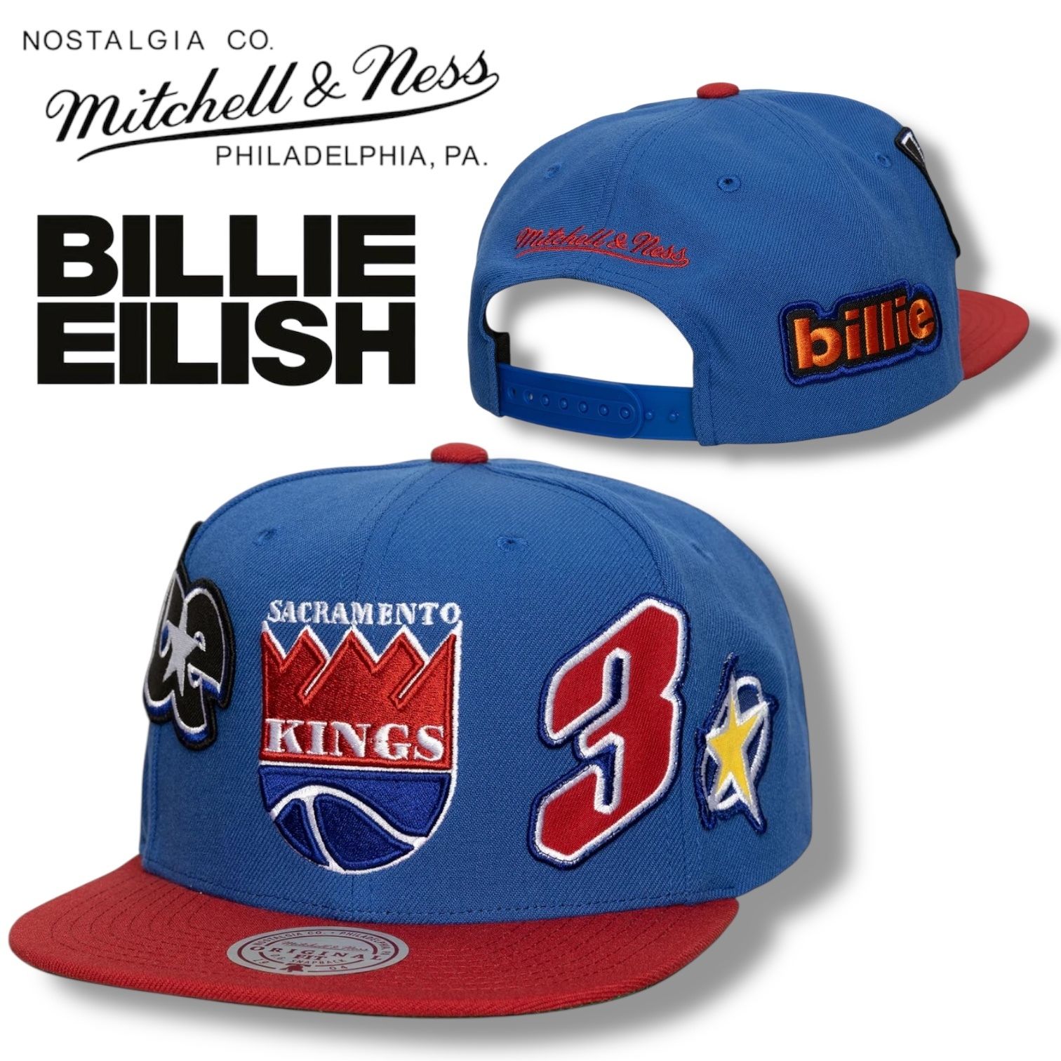 Mitchell&Ness ビリーアイリッシュ NBA SK コラボ キャップ