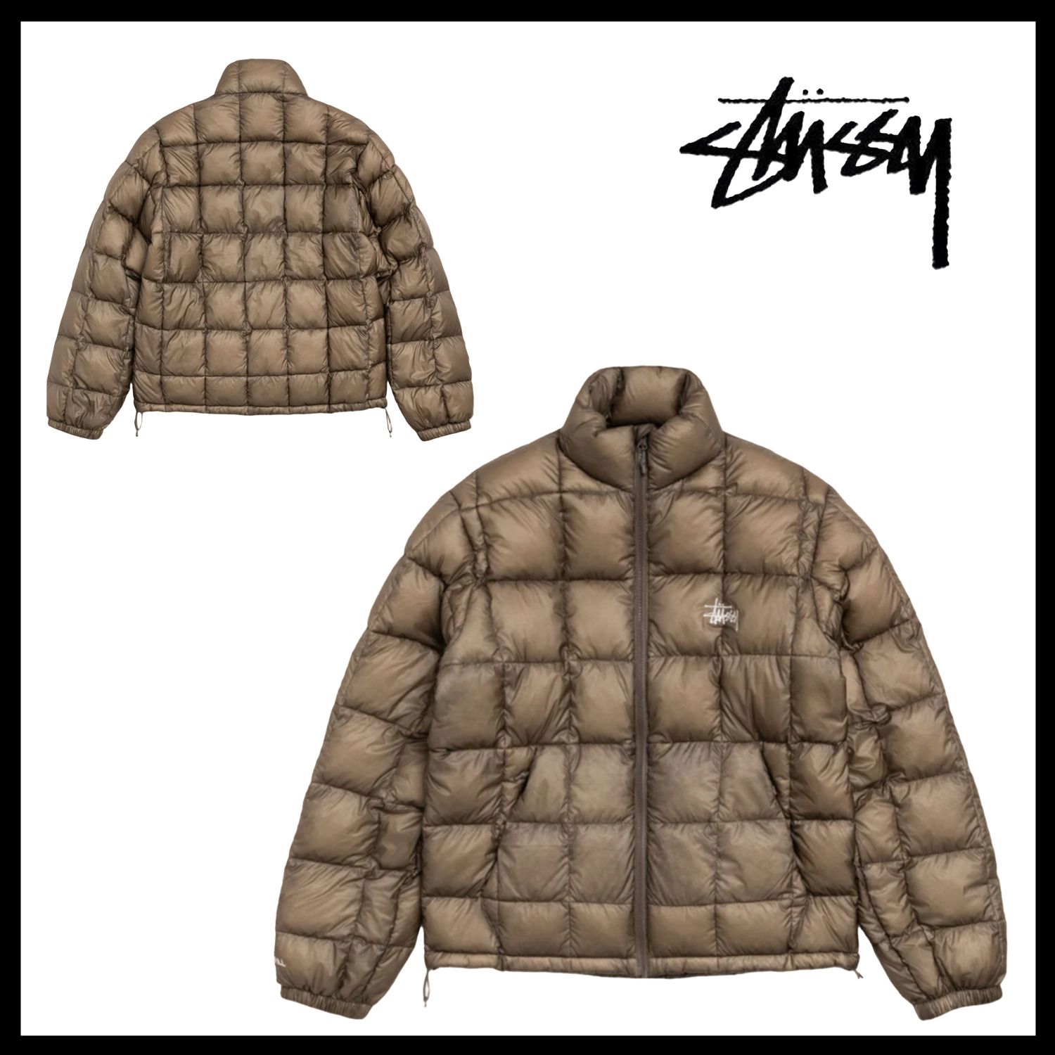 Stussy】Midweight Puffer Taupe ステューシー (STUSSY/ダウン