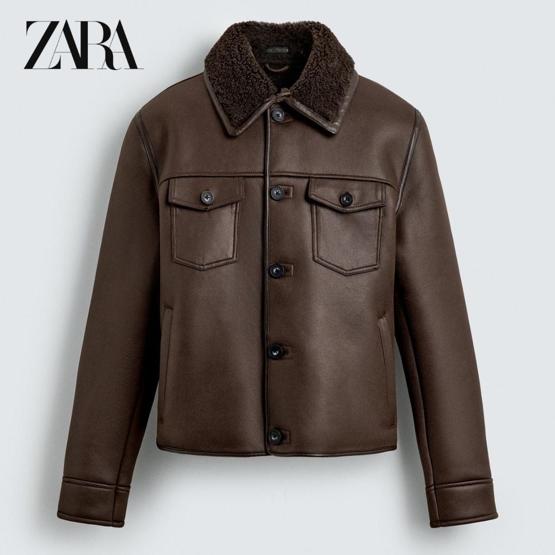 ZARA］ダブルフェイス フェイクスエードジャケット (ZARA/レザー