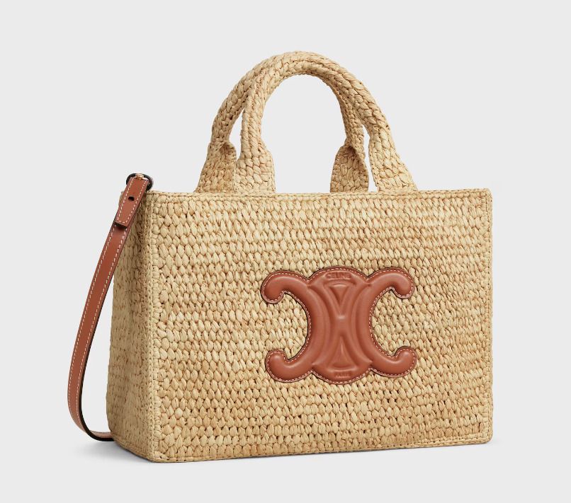 VIPSALE【CELINE】スモール カバ タイス / ラフィアカーフスキン